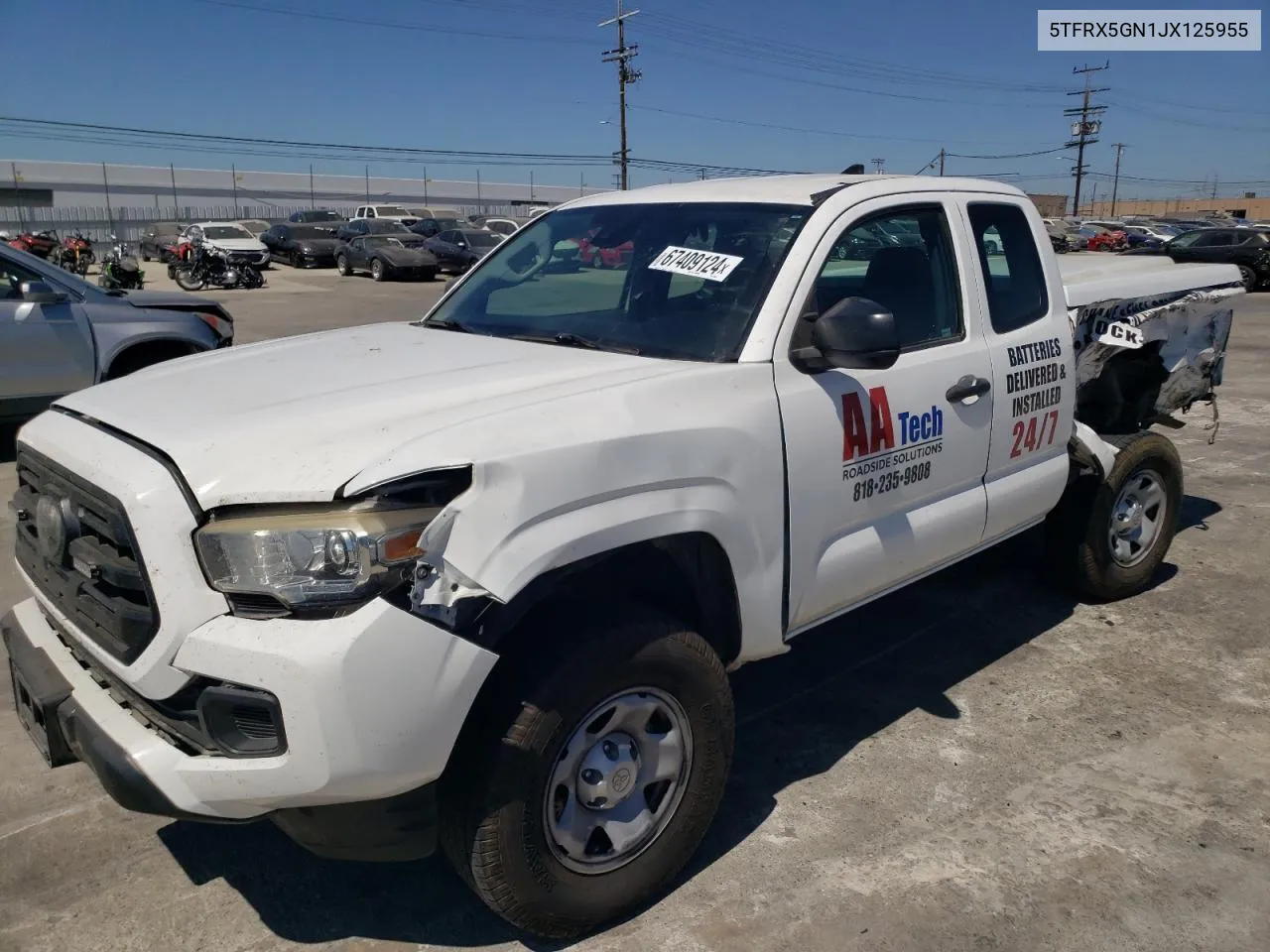 5TFRX5GN1JX125955 2018 Toyota Tacoma Access Cab