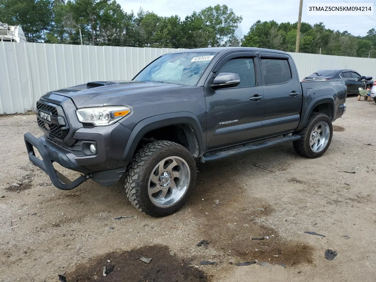 2019 Toyota Tacoma Double Cab VIN: 3TMAZ5CN5KM094214 Lot: 62606534