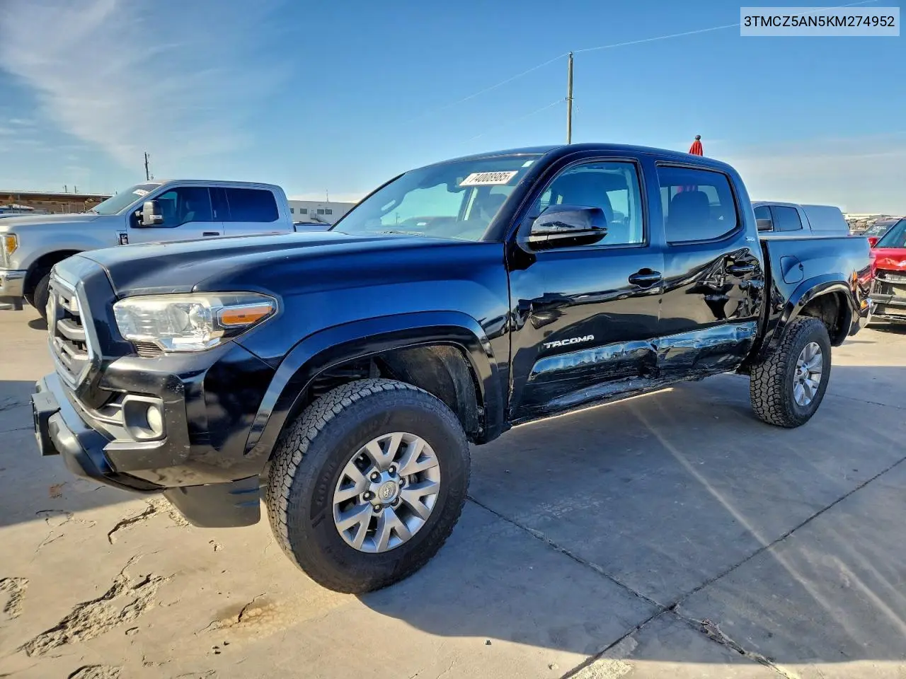 3TMCZ5AN5KM274952 2019 Toyota Tacoma Double Cab