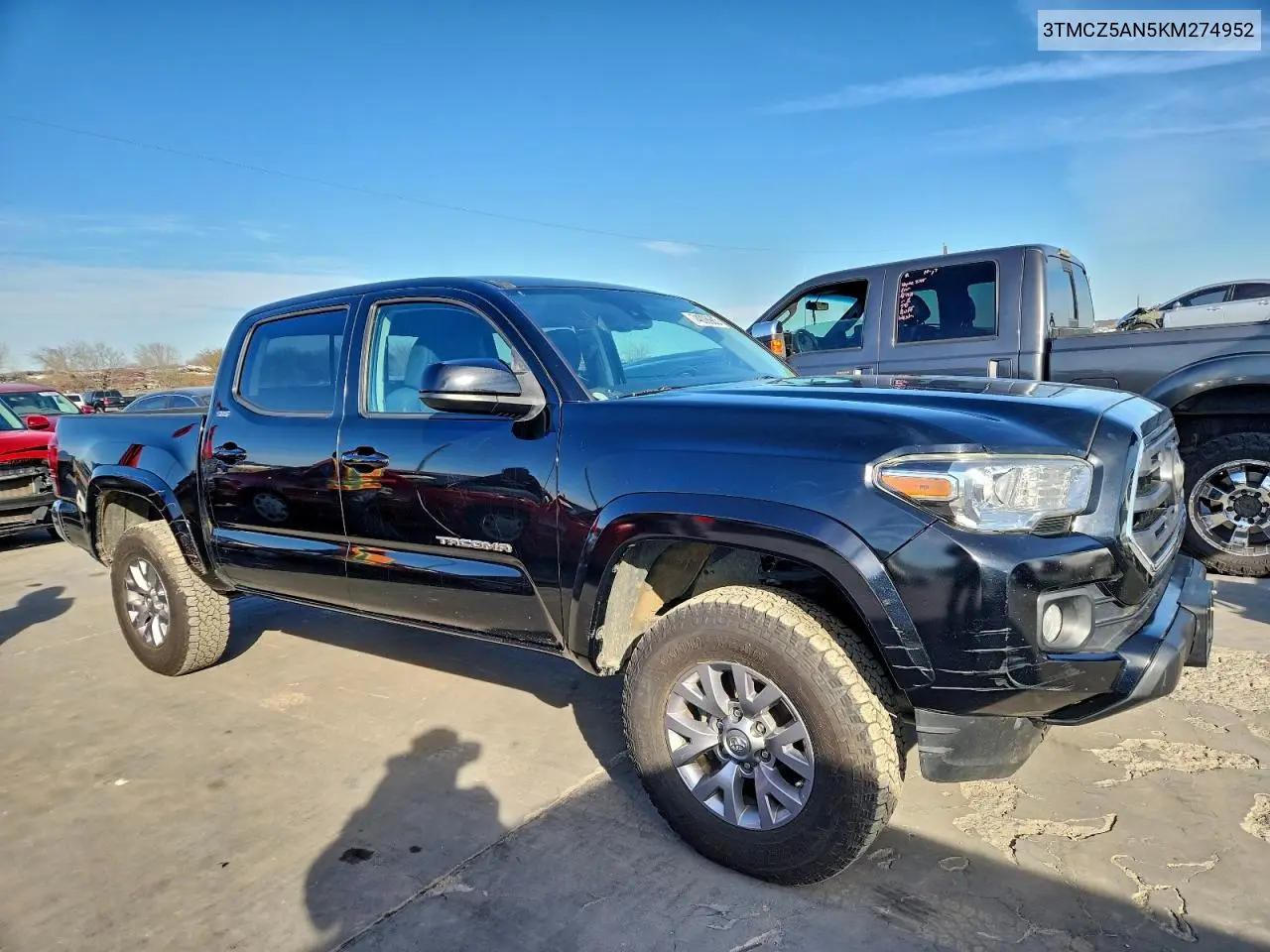 3TMCZ5AN5KM274952 2019 Toyota Tacoma Double Cab