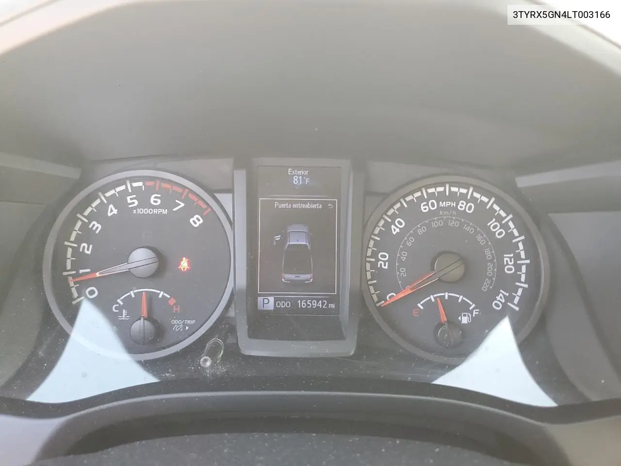 3TYRX5GN4LT003166 2020 Toyota Tacoma Access Cab