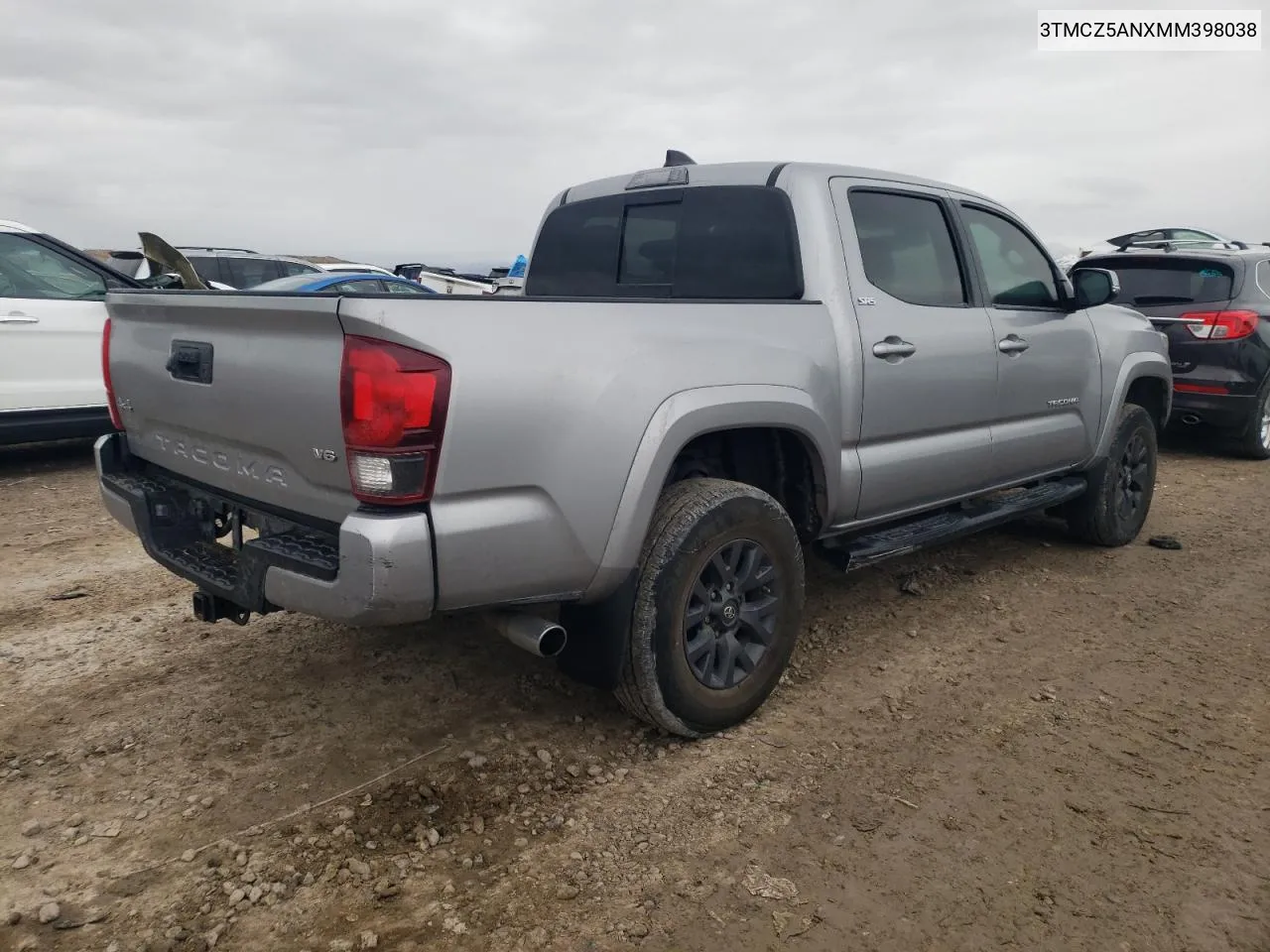 2021 Toyota Tacoma Double Cab VIN: 3TMCZ5ANXMM398038 Lot: 41423784