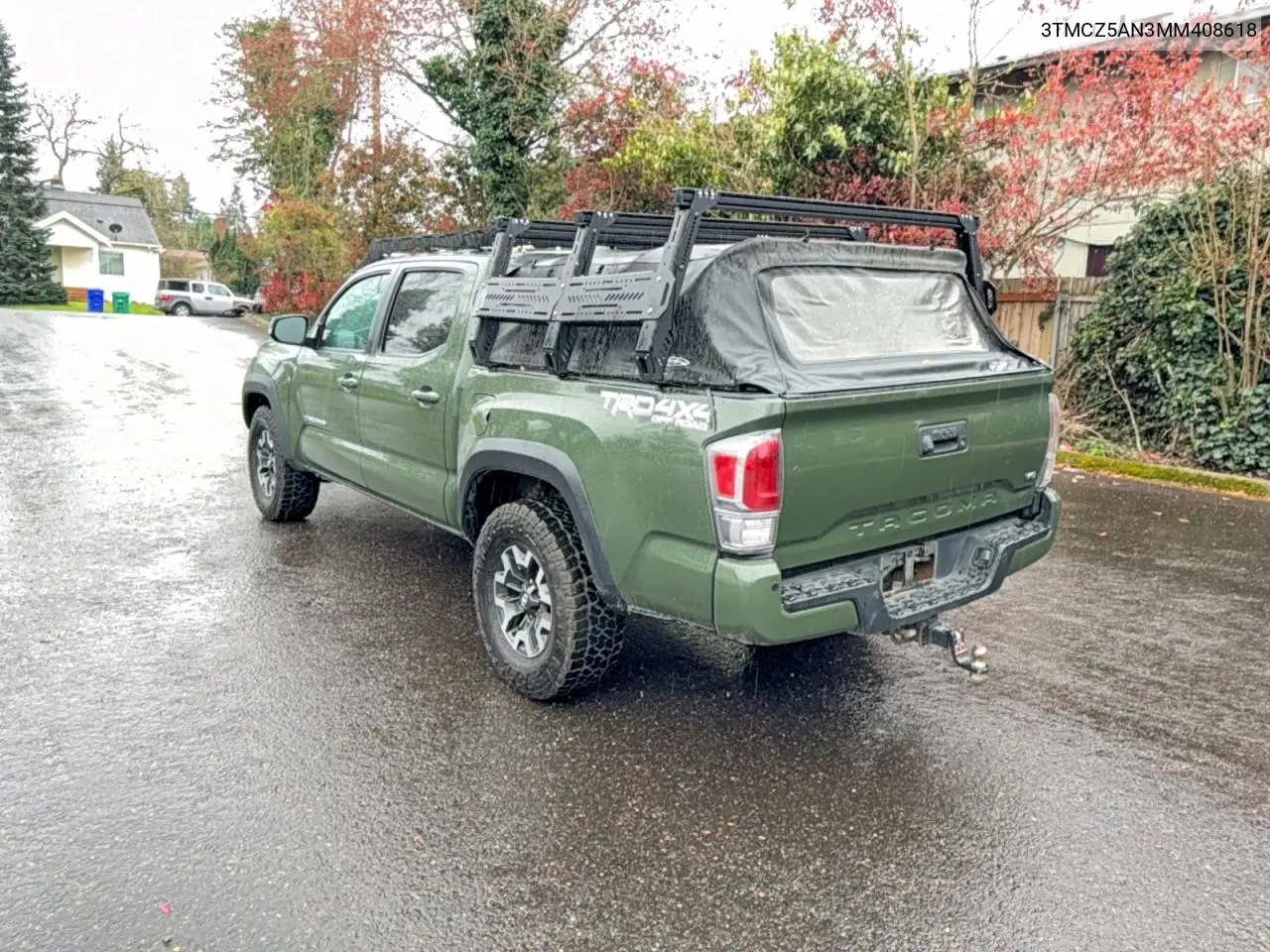 3TMCZ5AN3MM408618 2021 Toyota Tacoma Trd Off-Road