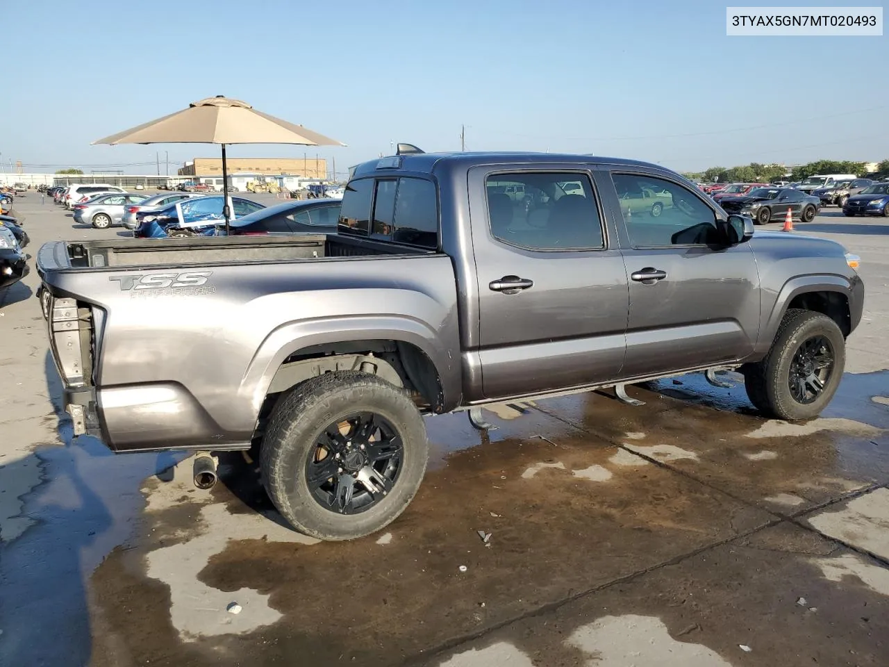 3TYAX5GN7MT020493 2021 Toyota Tacoma Double Cab