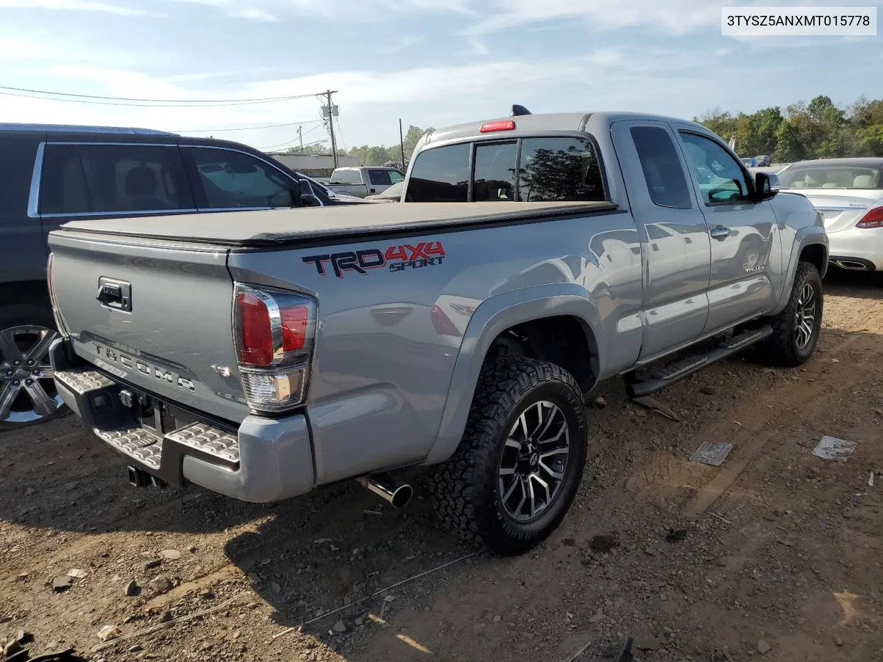 3TYSZ5ANXMT015778 2021 Toyota Tacoma Access Cab