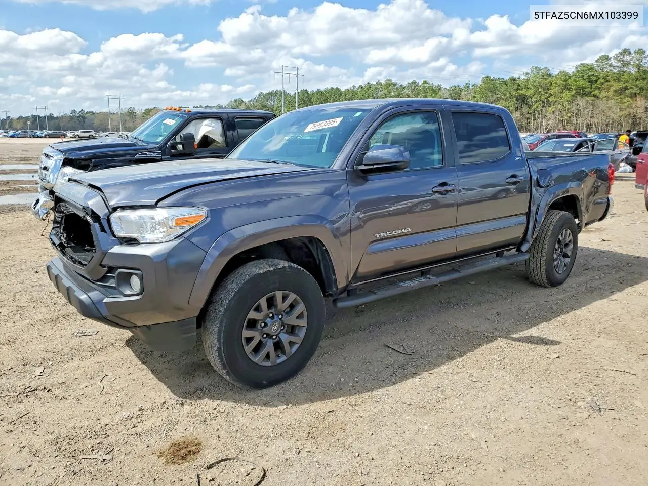 5TFAZ5CN6MX103399 2021 Toyota Tacoma Sr5 V6