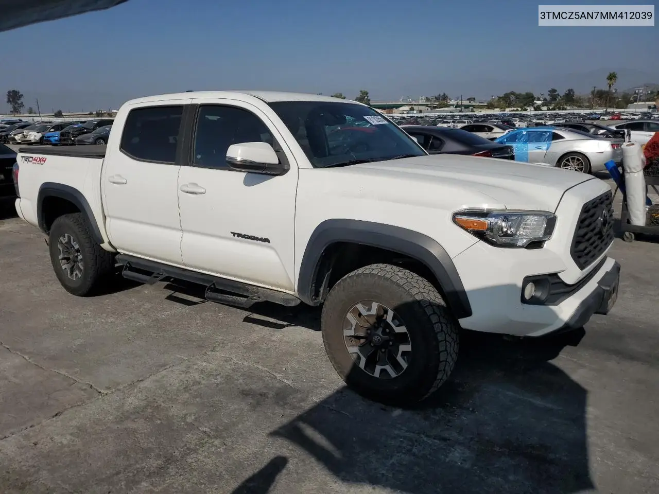 3TMCZ5AN7MM412039 2021 Toyota Tacoma Double Cab