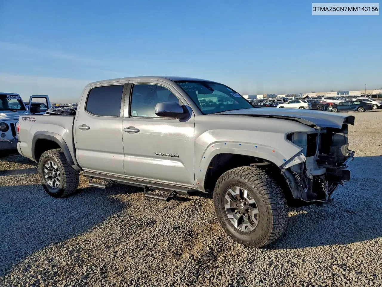 3TMAZ5CN7MM143156 2021 Toyota Tacoma Double Cab