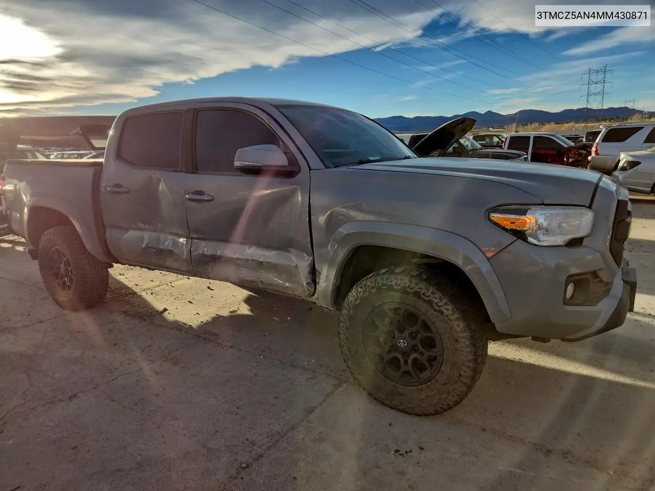 3TMCZ5AN4MM430871 2021 Toyota Tacoma Double Cab