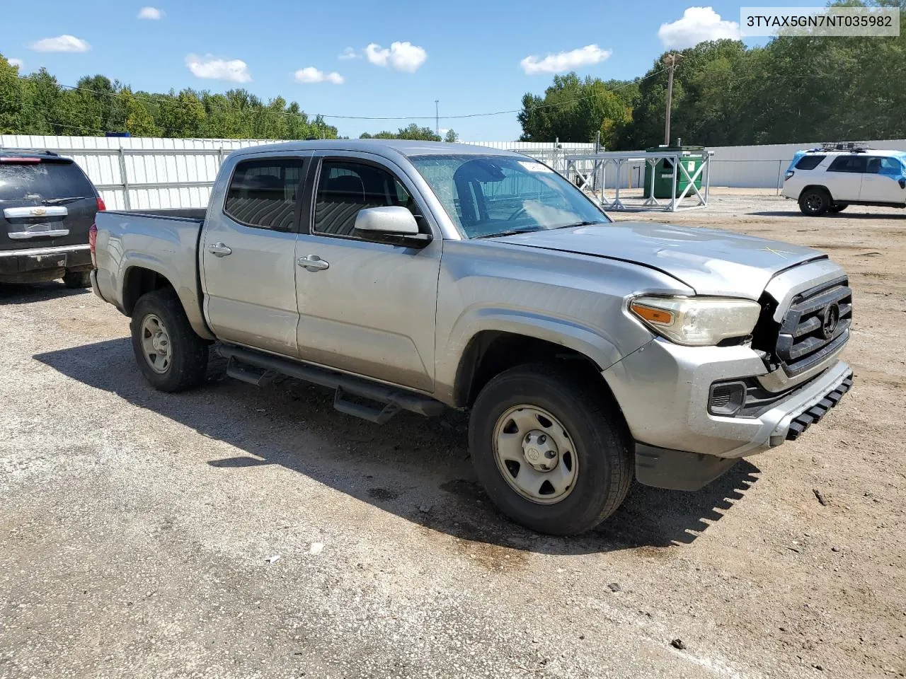 3TYAX5GN7NT035982 2022 Toyota Tacoma Double Cab