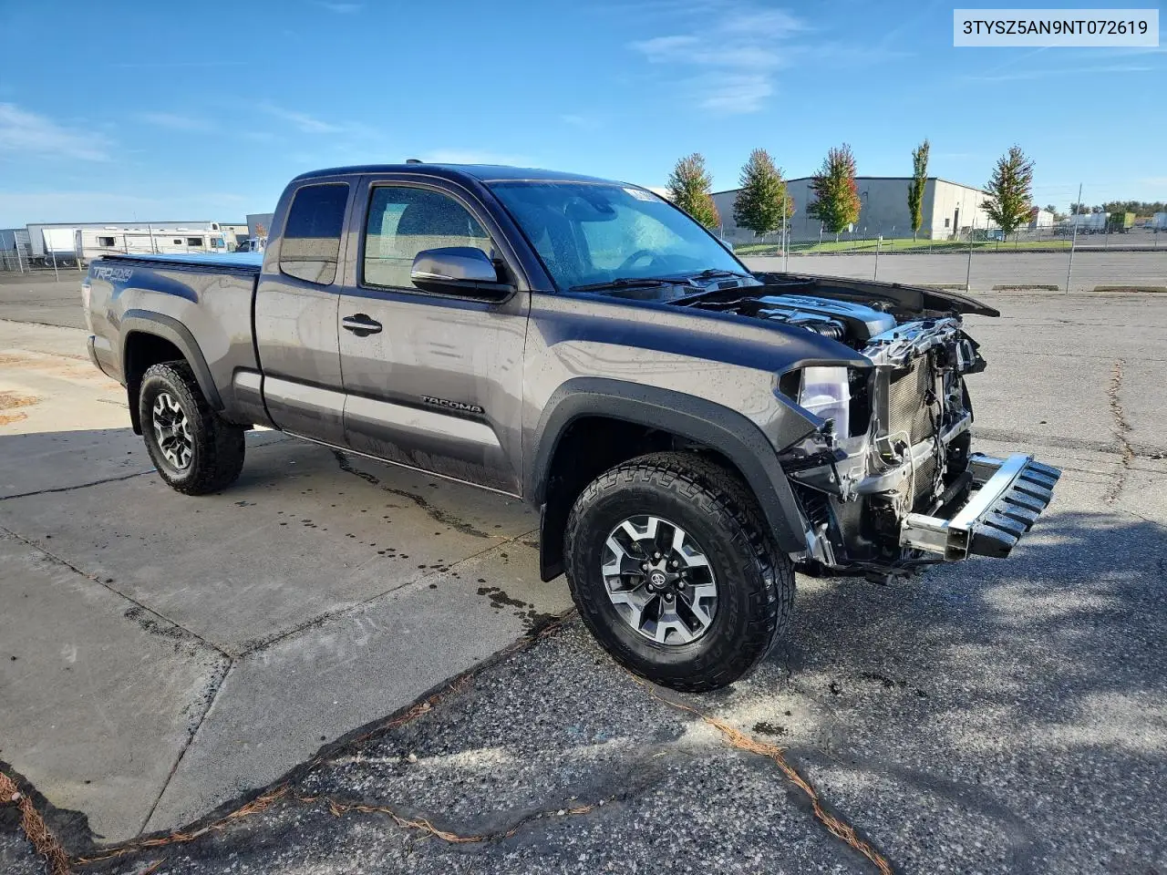 3TYSZ5AN9NT072619 2022 Toyota Tacoma Access Cab