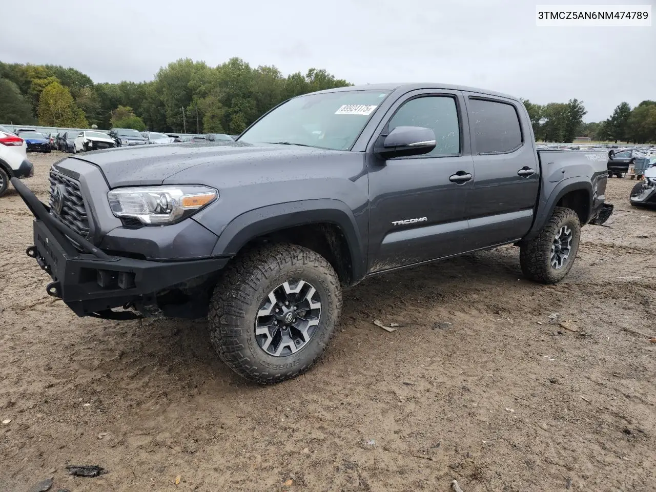 3TMCZ5AN6NM474789 2022 Toyota Tacoma Double Cab