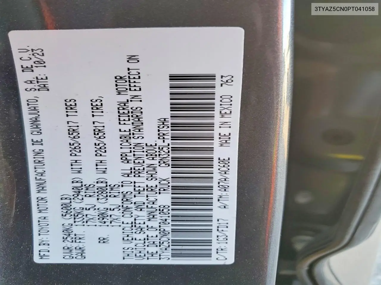 3TYAZ5CN0PT041058 2023 Toyota Tacoma Double Cab