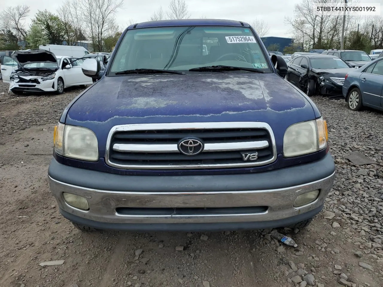 2000 Toyota Tundra Access Cab VIN: 5TBBT441XYS001992 Lot: 51752964