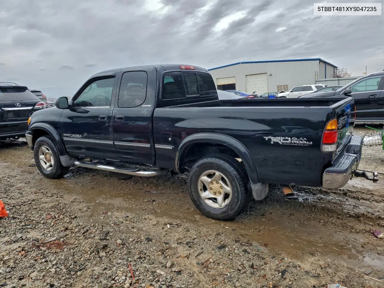 5TBBT481XYS047235 2000 Toyota Tundra Access Cab Limited