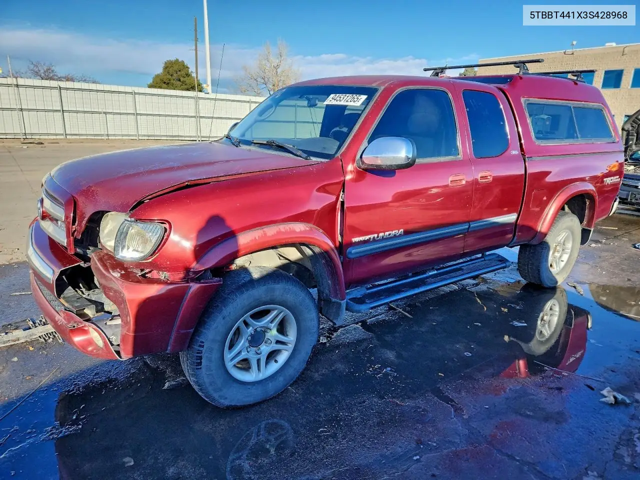 5TBBT441X3S428968 2003 Toyota Tundra Access Cab Sr5