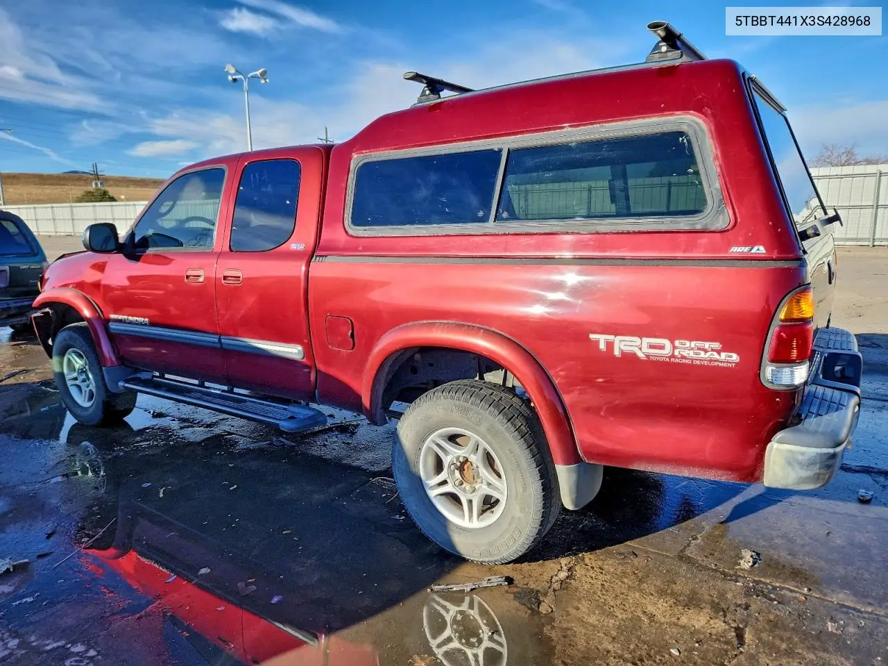 5TBBT441X3S428968 2003 Toyota Tundra Access Cab Sr5