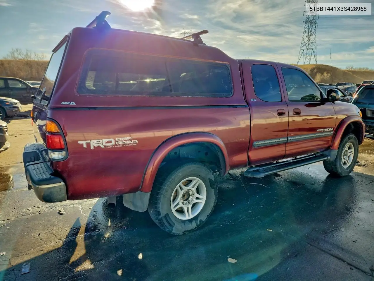 5TBBT441X3S428968 2003 Toyota Tundra Access Cab Sr5