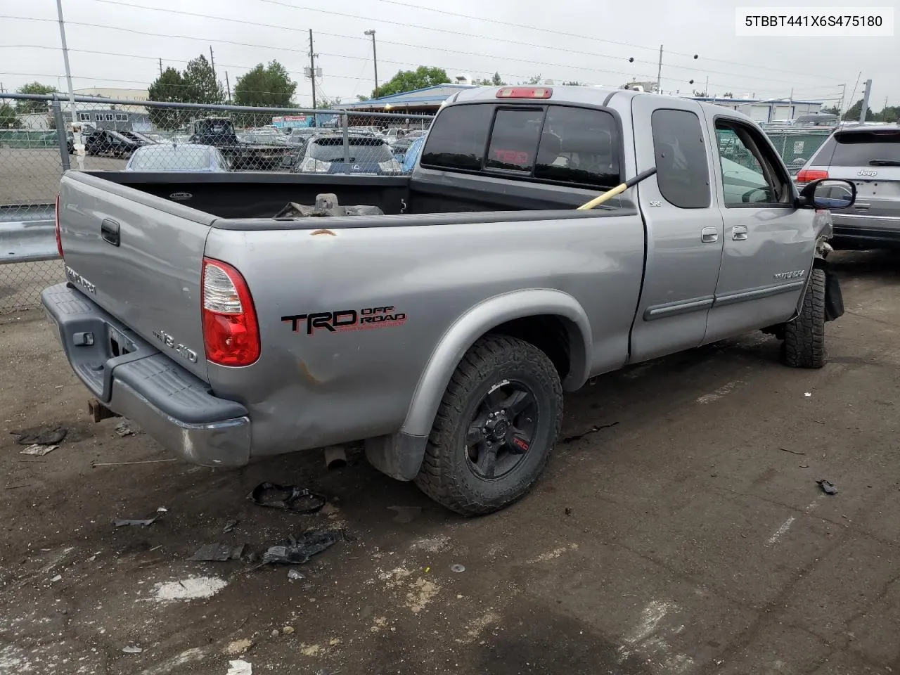 2006 Toyota Tundra Access Cab Sr5 VIN: 5TBBT441X6S475180 Lot: 66616244