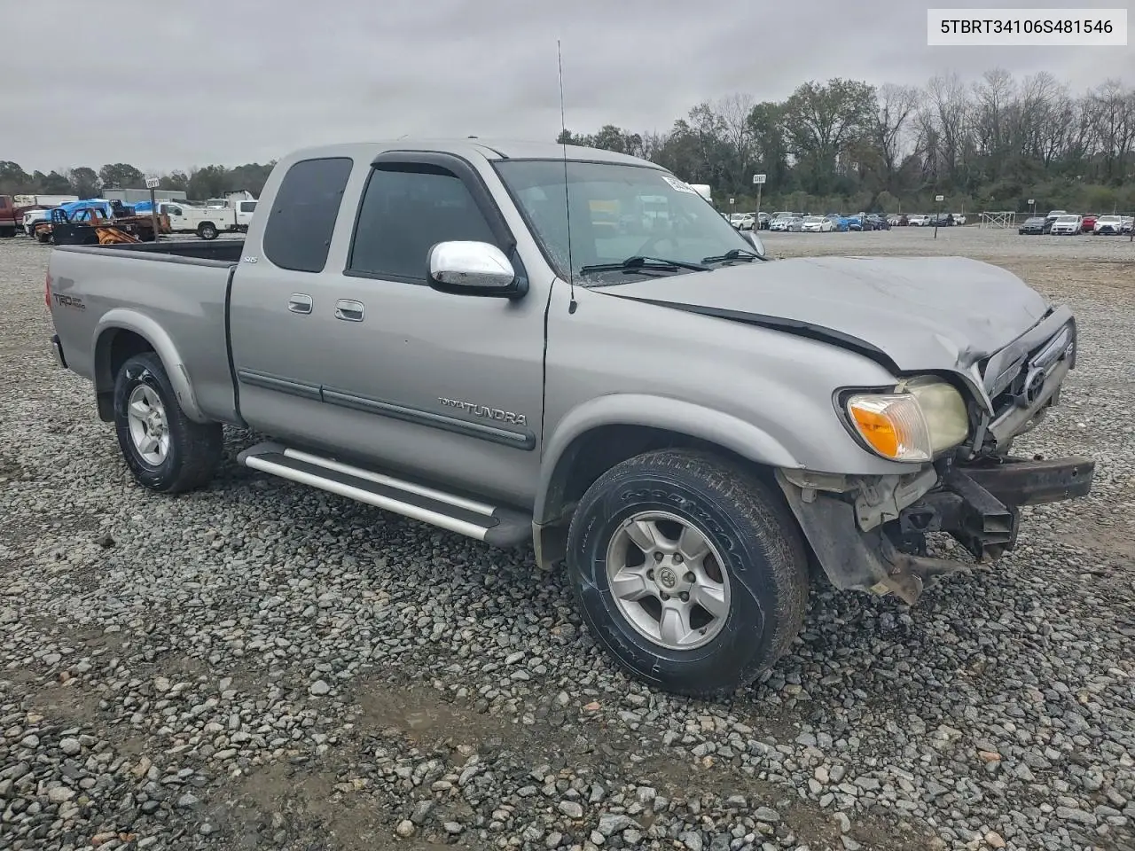 5TBRT34106S481546 2006 Toyota Tundra Access Cab Sr5