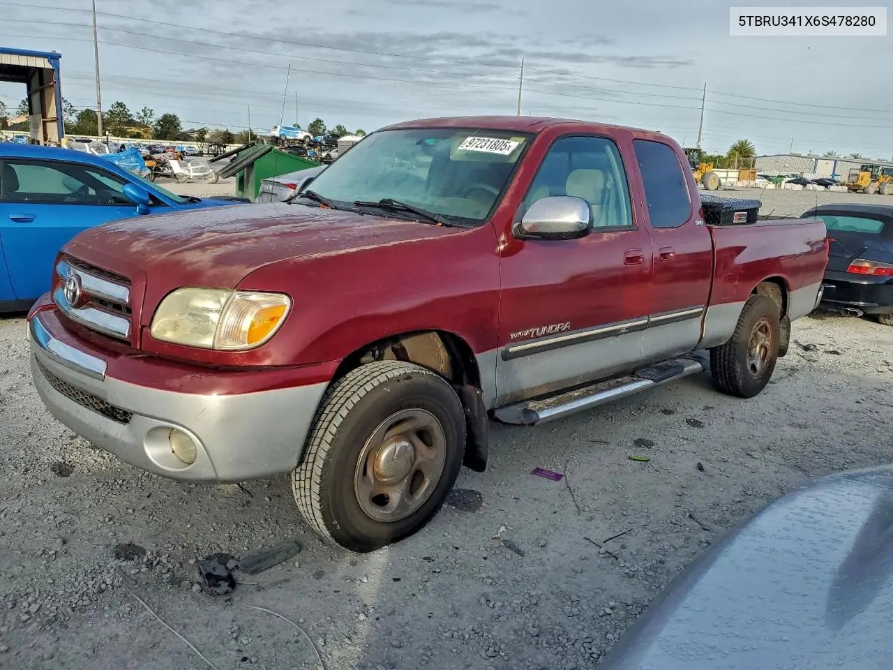 5TBRU341X6S478280 2006 Toyota Tundra Access Cab Sr5