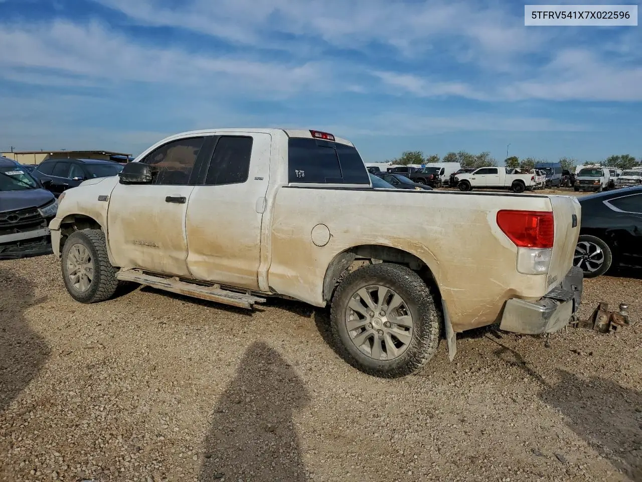 5TFRV541X7X022596 2007 Toyota Tundra Double Cab Sr5