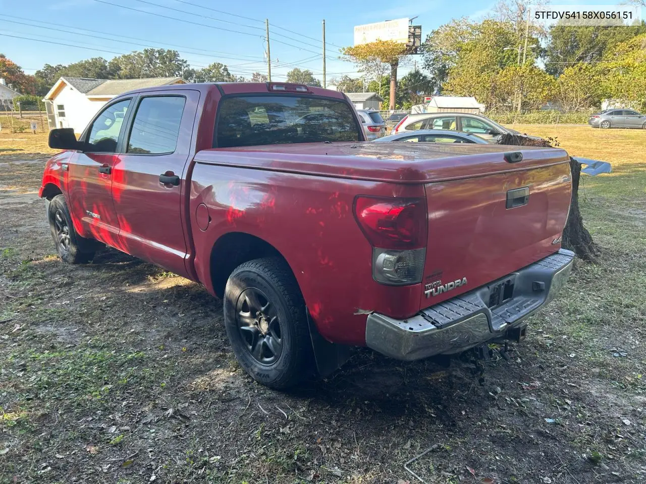 5TFDV54158X056151 2008 Toyota Tundra Crewmax