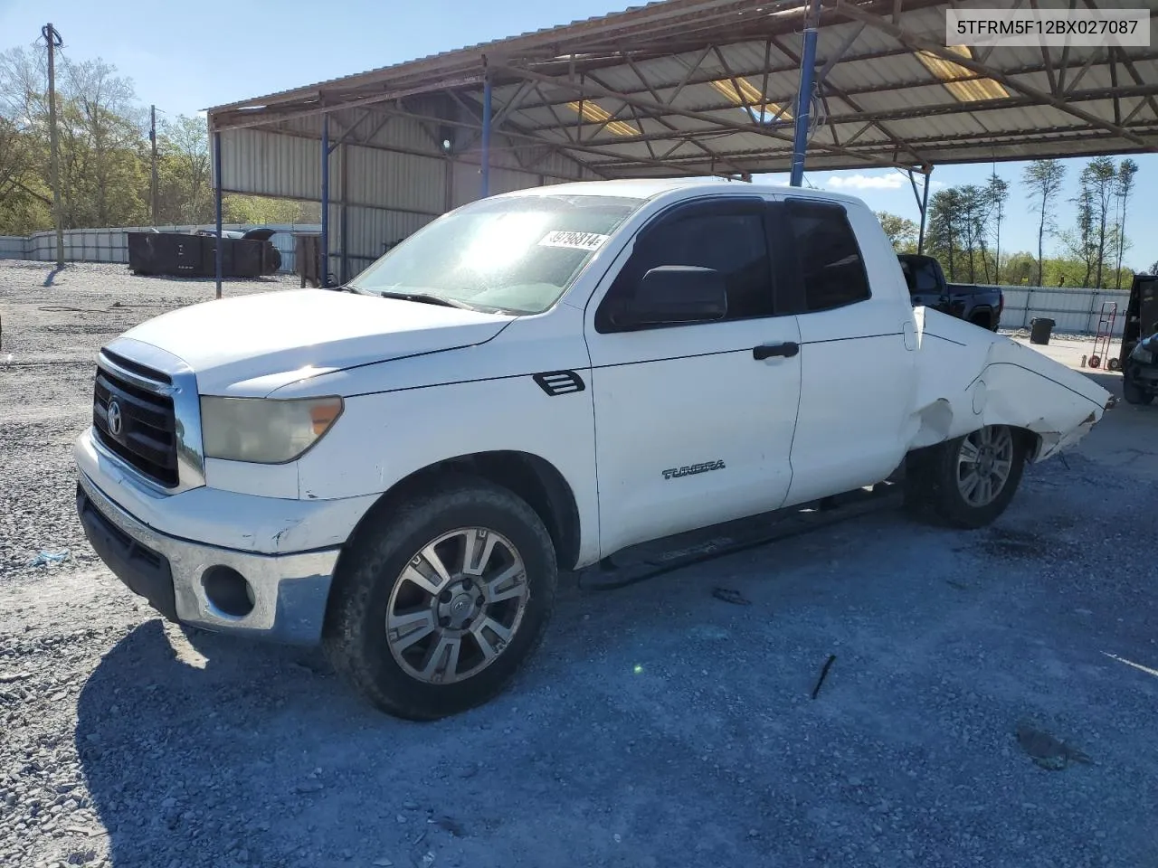 2011 Toyota Tundra Double Cab Sr5 VIN: 5TFRM5F12BX027087 Lot: 49798814