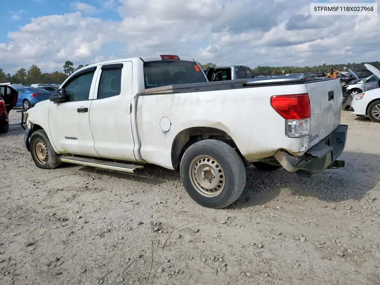 5TFRM5F11BX027968 2011 Toyota Tundra Double Cab Sr5