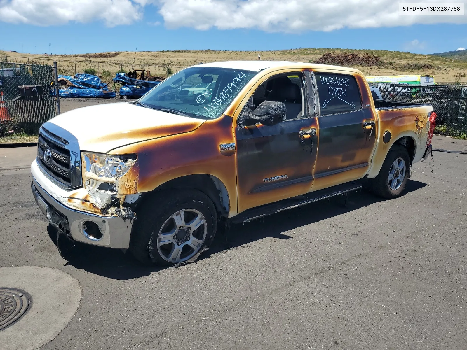 2013 Toyota Tundra Crewmax Sr5 VIN: 5TFDY5F13DX287788 Lot: 48685994