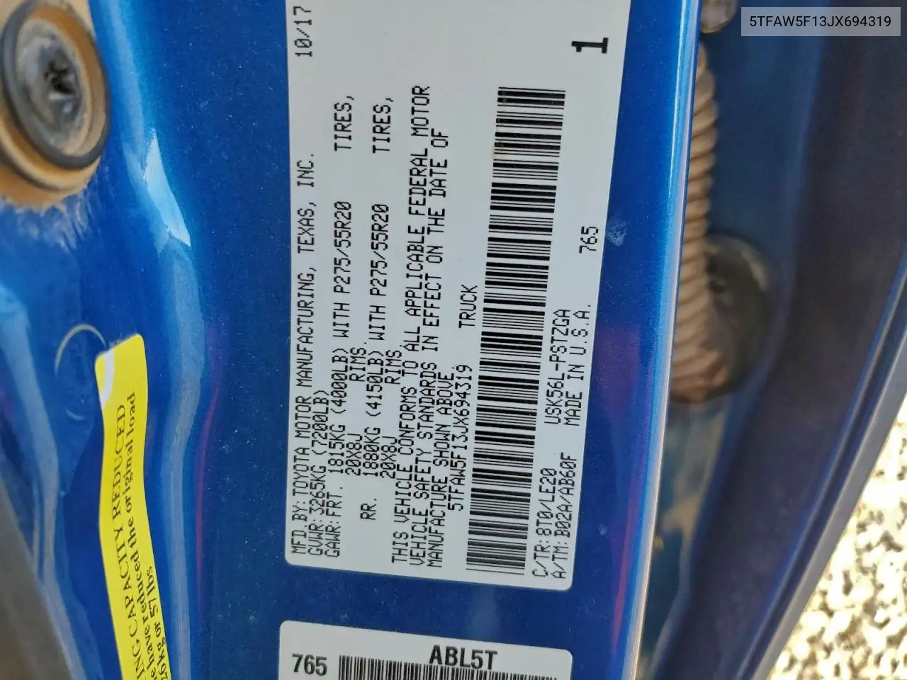 5TFAW5F13JX694319 2018 Toyota Tundra Crewmax 1794