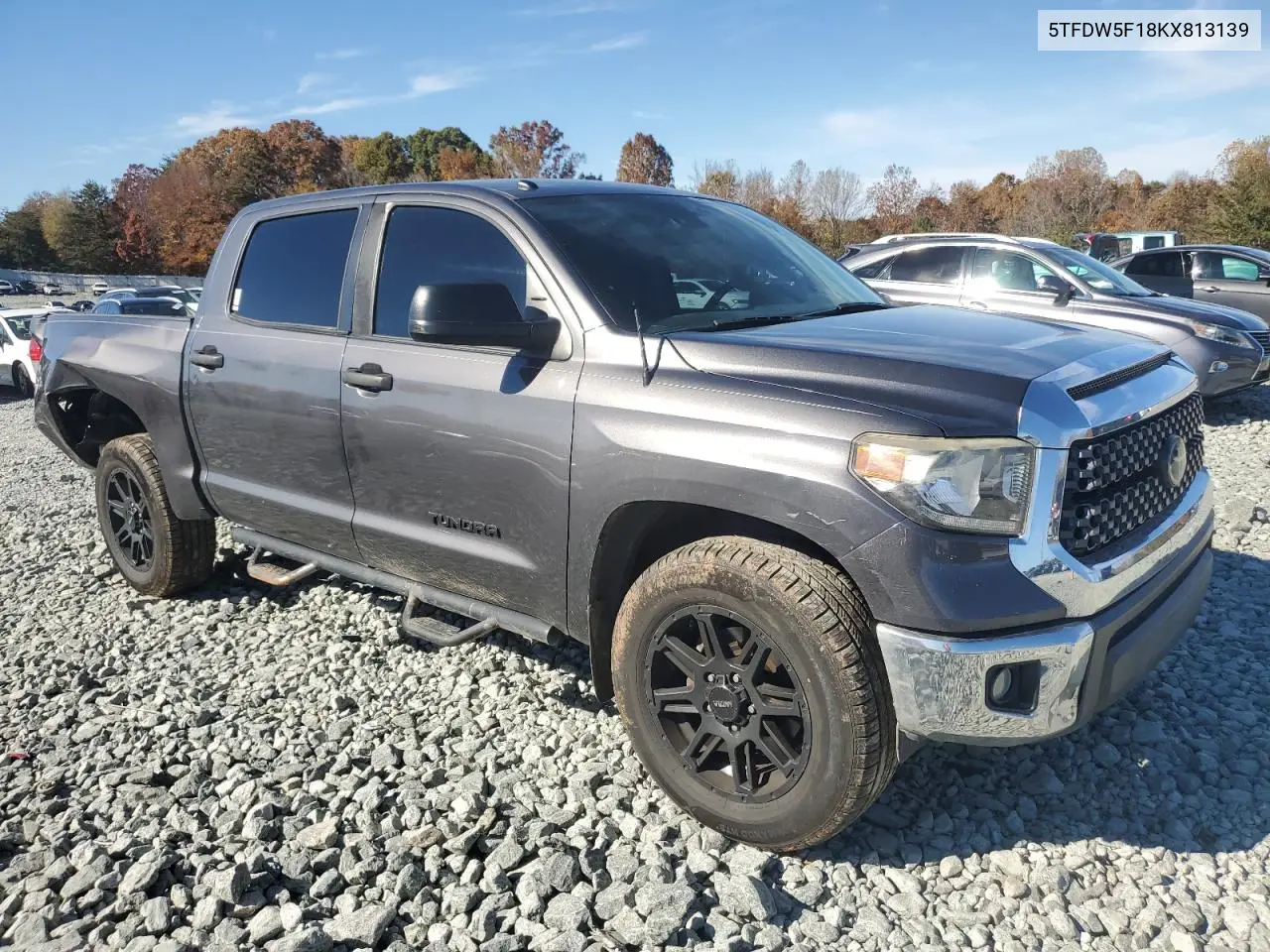 5TFDW5F18KX813139 2019 Toyota Tundra Crewmax Sr5