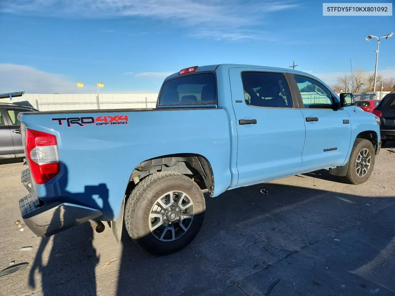 5TFDY5F10KX801092 2019 Toyota Tundra Crewmax Sr5