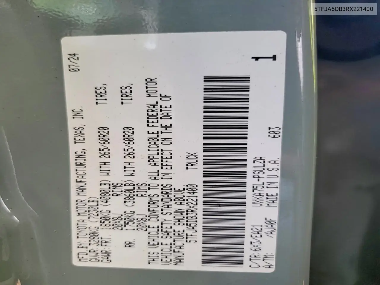 5TFJA5DB3RX221400 2024 Toyota Tundra Crewmax Limited