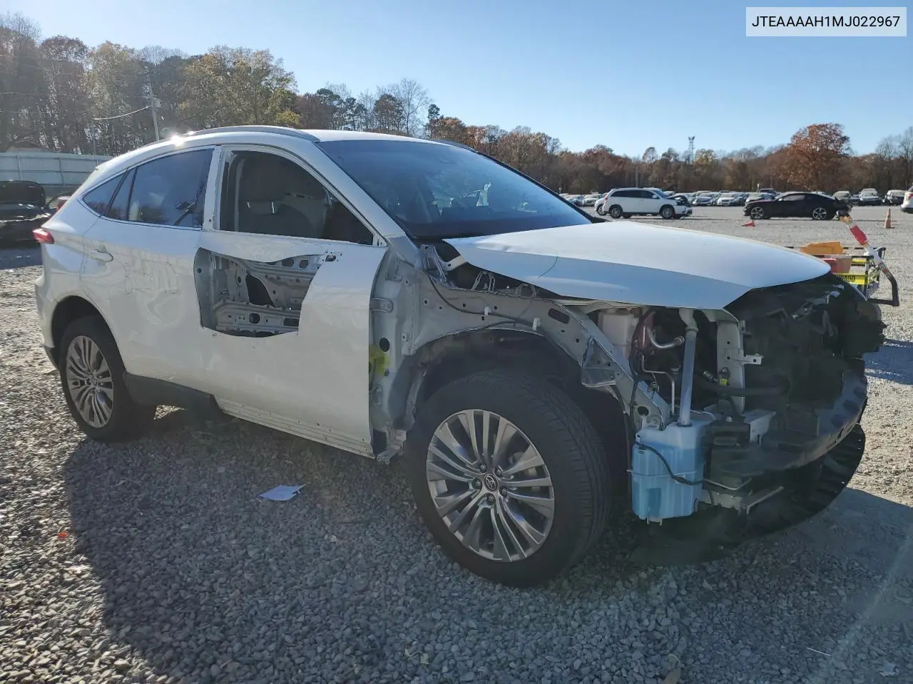 JTEAAAAH1MJ022967 2021 Toyota Venza Le
