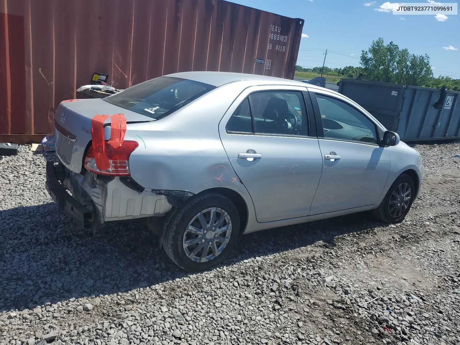 2007 Toyota Yaris VIN: JTDBT923771099691 Lot: 54211984