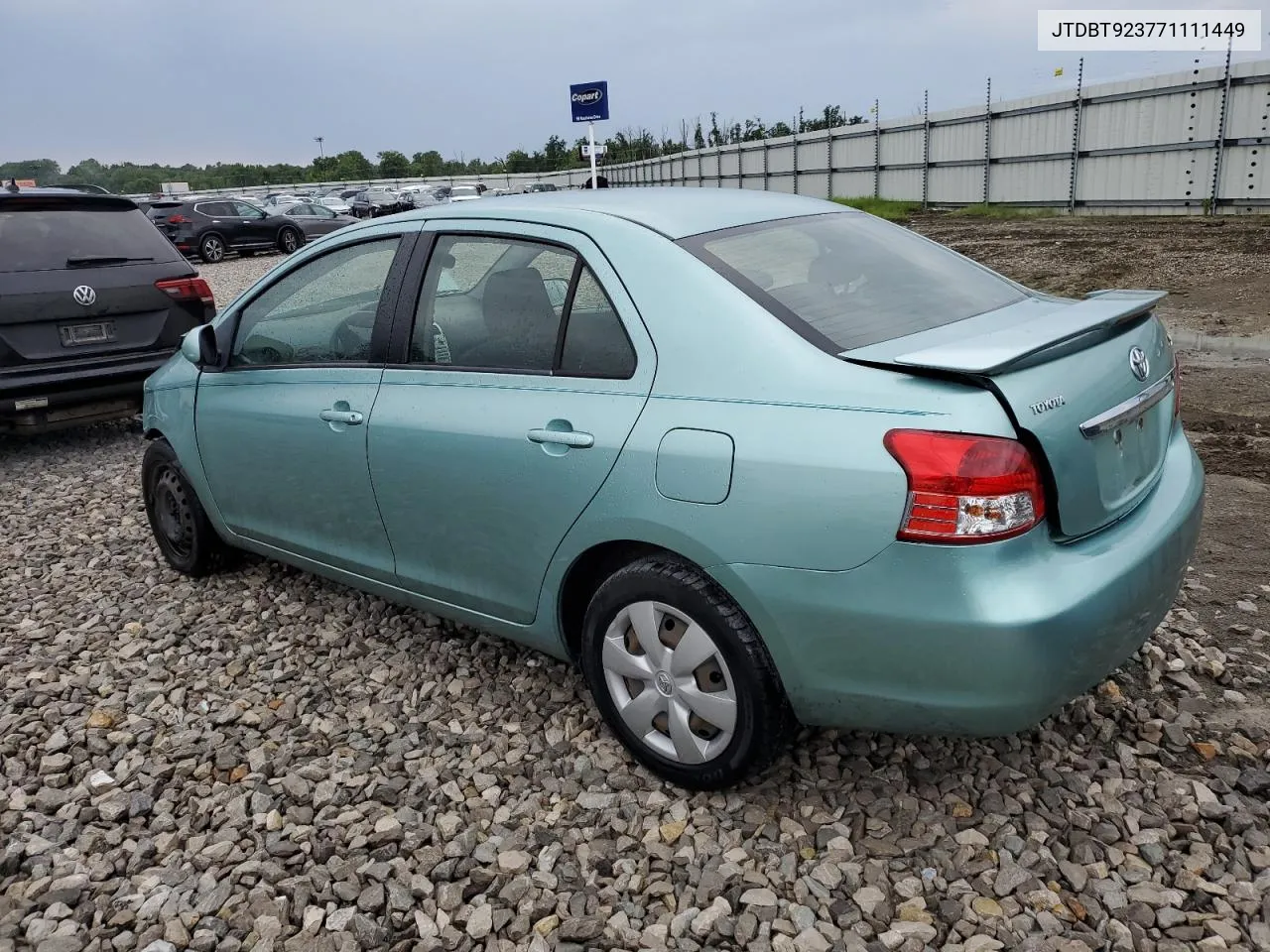 2007 Toyota Yaris VIN: JTDBT923771111449 Lot: 63790224