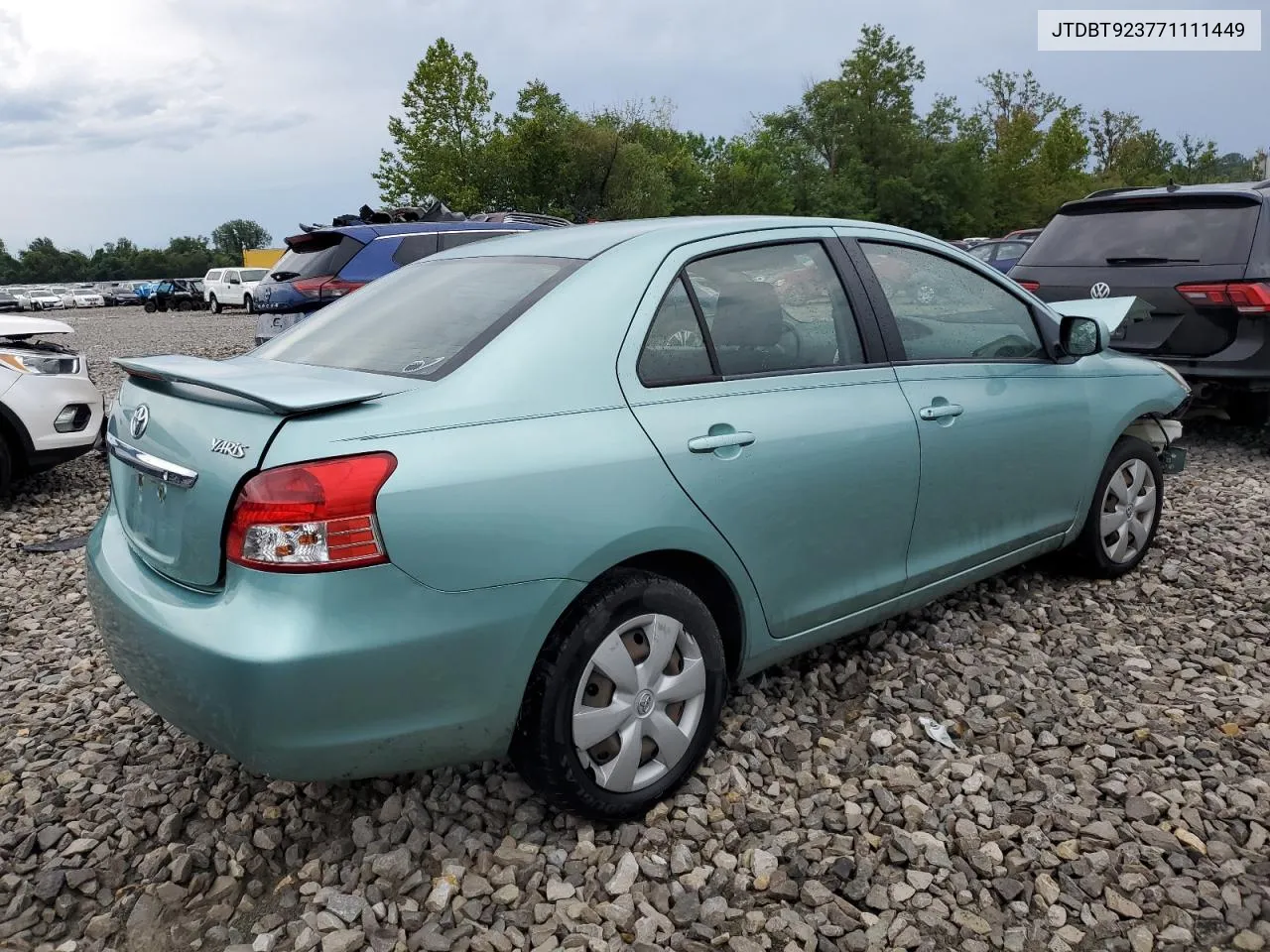 2007 Toyota Yaris VIN: JTDBT923771111449 Lot: 63790224