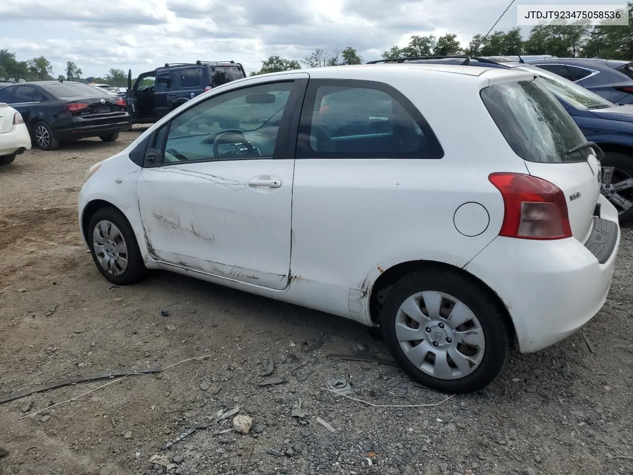 2007 Toyota Yaris VIN: JTDJT923475058536 Lot: 70212444