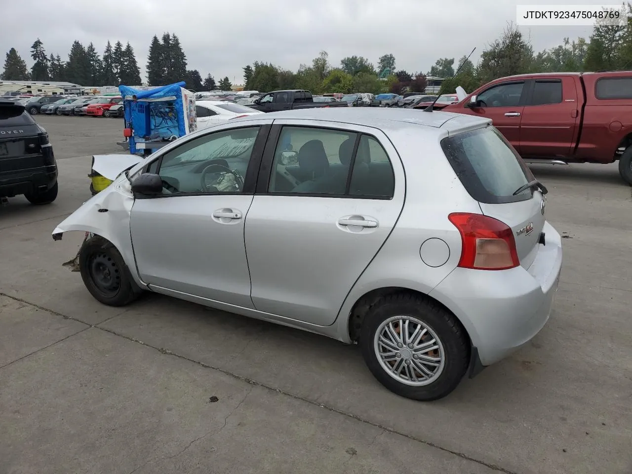 2007 Toyota Yaris VIN: JTDKT923475048769 Lot: 70217634