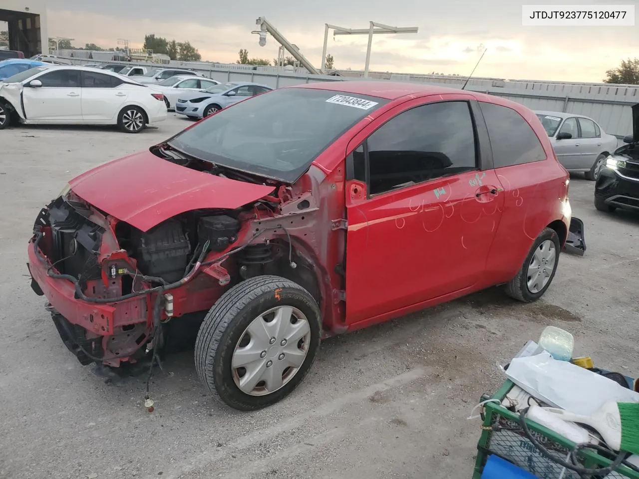 2007 Toyota Yaris VIN: JTDJT923775120477 Lot: 72043844