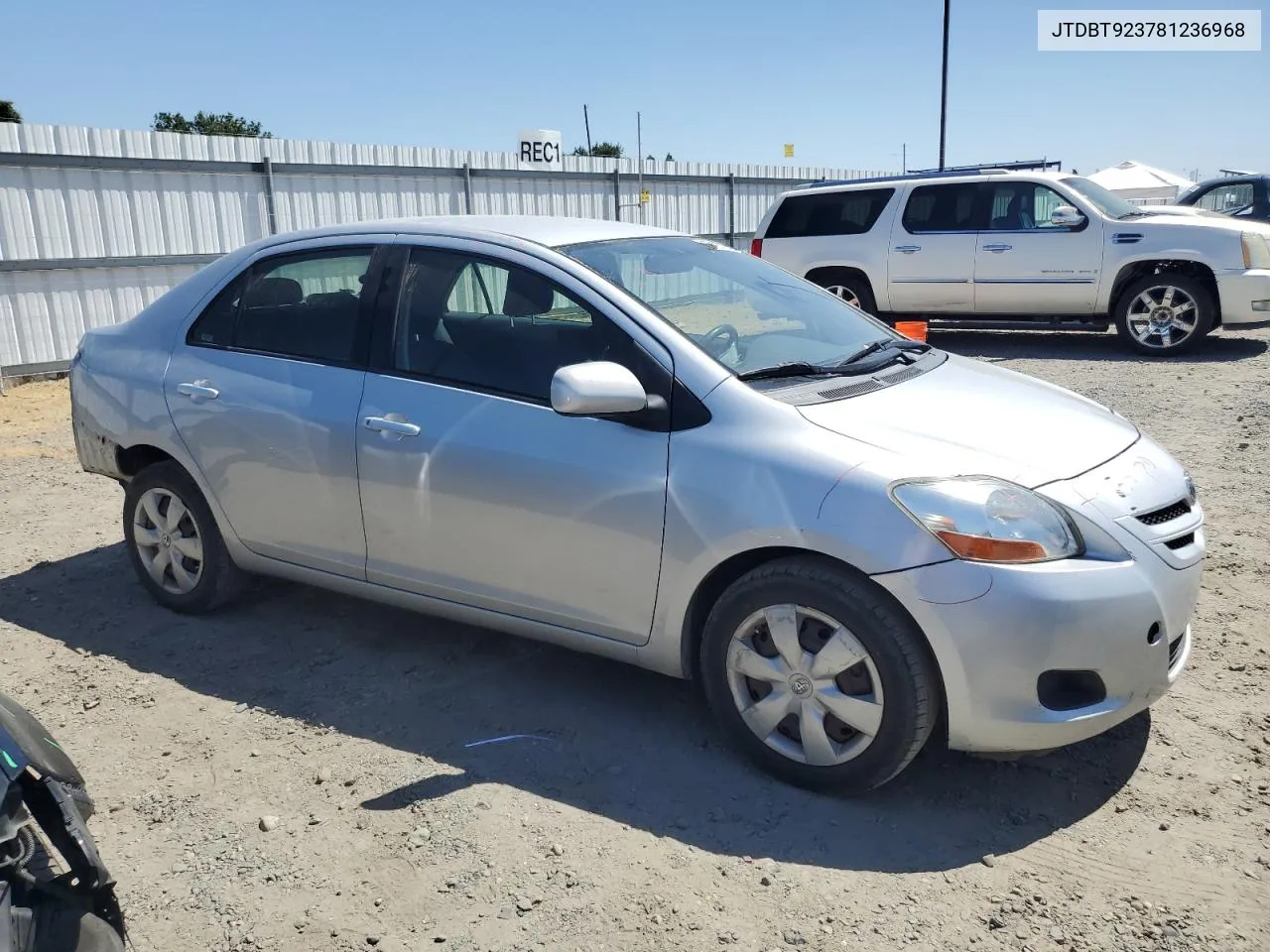 2008 Toyota Yaris VIN: JTDBT923781236968 Lot: 57127214