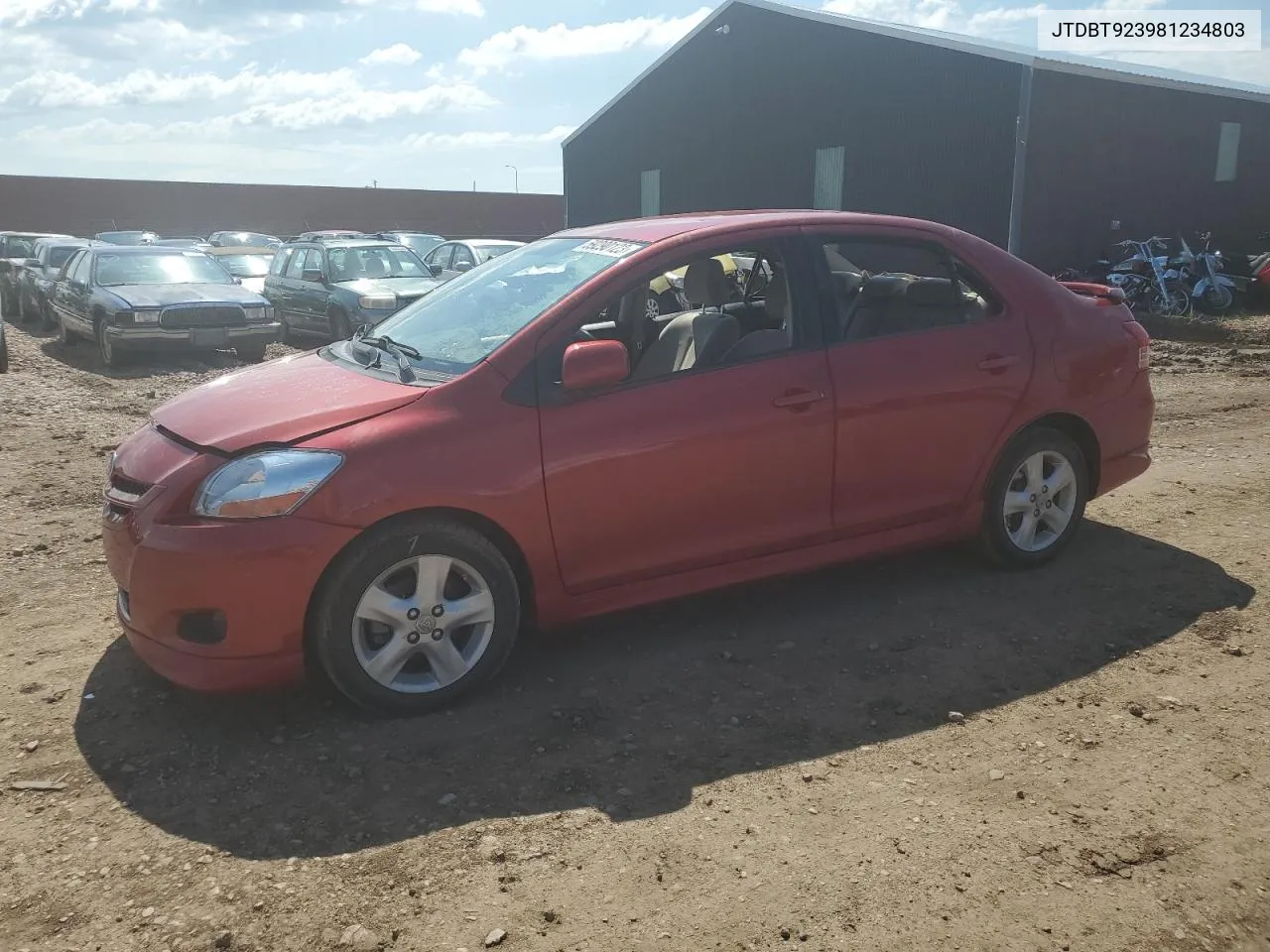 2008 Toyota Yaris VIN: JTDBT923981234803 Lot: 59290123