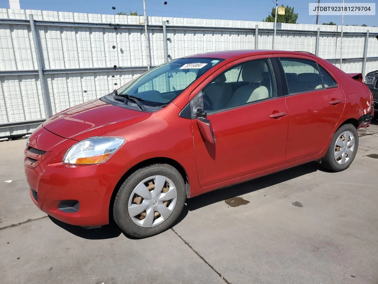 JTDBT923181279704 2008 Toyota Yaris