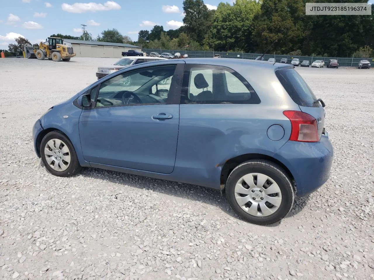 JTDJT923185196374 2008 Toyota Yaris