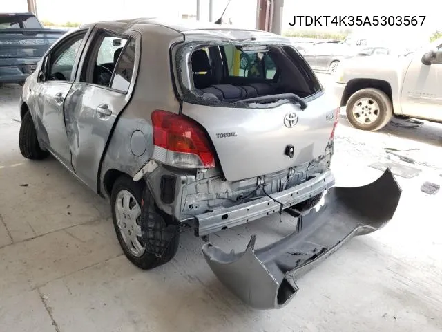 2010 Toyota Yaris VIN: JTDKT4K35A5303567 Lot: 49135324