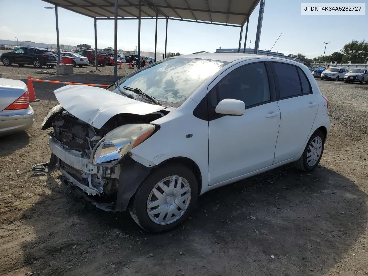 2010 Toyota Yaris VIN: JTDKT4K34A5282727 Lot: 51671684