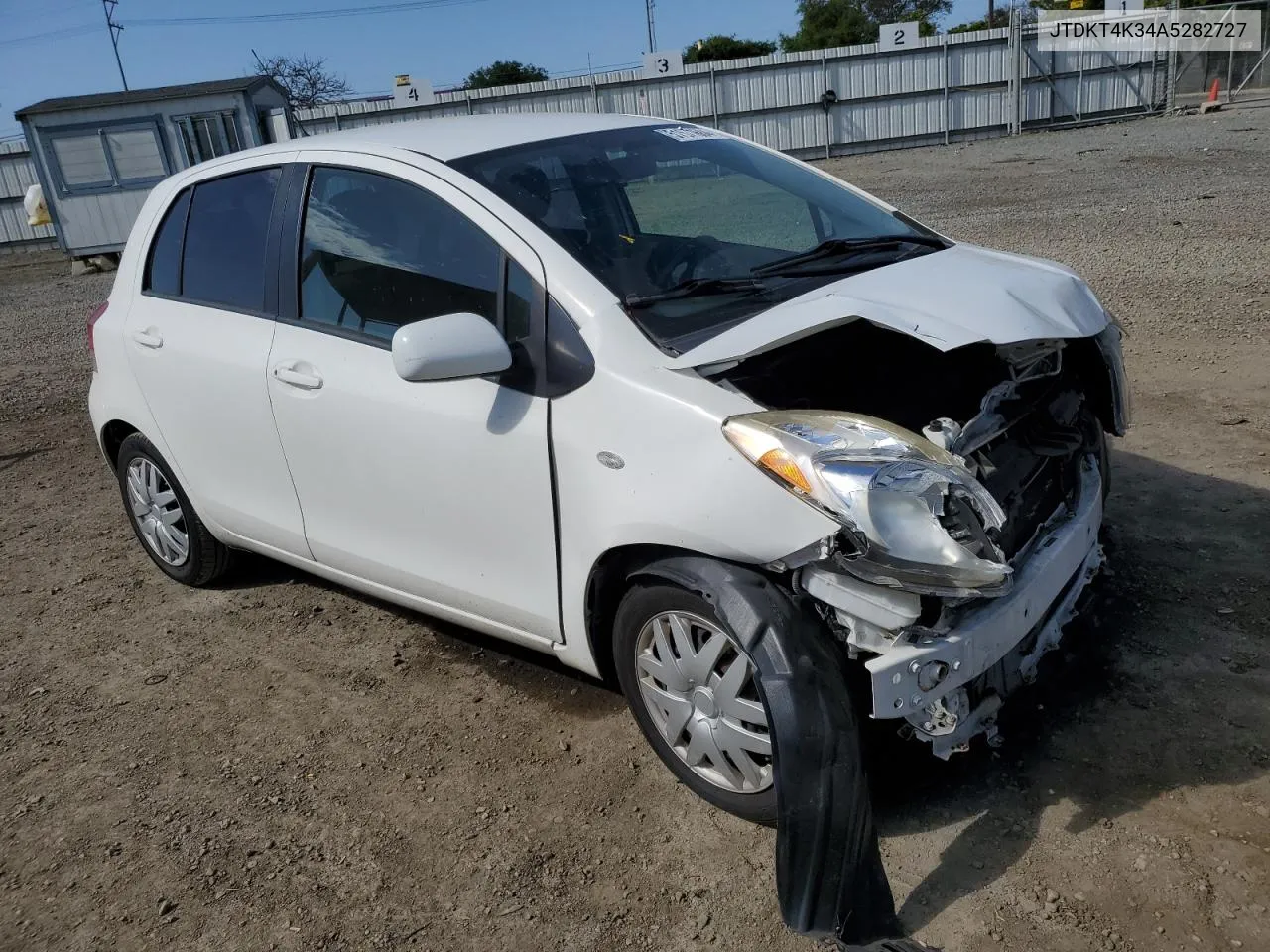 2010 Toyota Yaris VIN: JTDKT4K34A5282727 Lot: 51671684