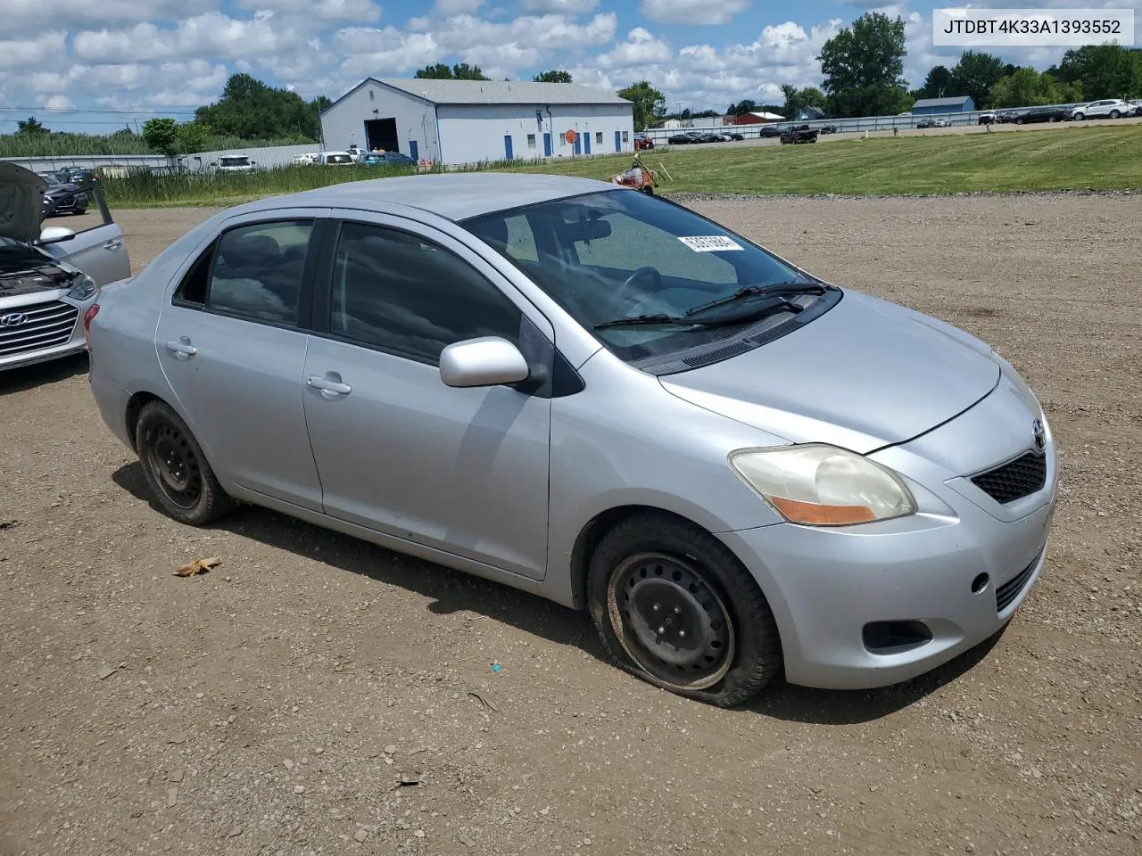 2010 Toyota Yaris VIN: JTDBT4K33A1393552 Lot: 63976684