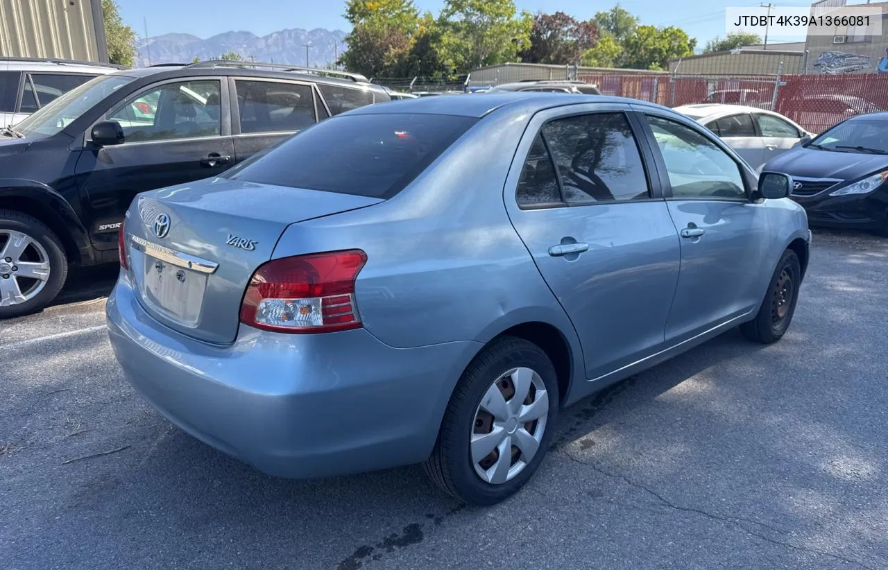 2010 Toyota Yaris VIN: JTDBT4K39A1366081 Lot: 73573234